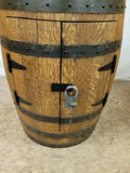 3/4 Whiskey Barrel Double Door Cabinet-Storage c/ Lights-Padlock- - Aunt Molly's Barrel Products