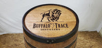 Buffalo Trace Laser Engraved Whiskey Barrel-Sanded and Finished - Aunt Molly's Barrel Products