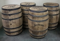 Buffalo Trace Whiskey Barrel Custom Lettered on Top and Front - Aunt Molly's Barrel Products