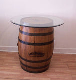 Jack Daniels Branded-Engraved-Sanded Finished c/36" GlassTop-FREE SHIPPING - Aunt Molly's Barrel Products