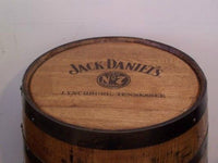 Jack Daniels Whiskey Barrel Branded and Engraved-Sanded and Finished - Aunt Molly's Barrel Products