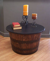 Whiskey Barrel Coffee Table-End Table - Aunt Molly's Barrel Products